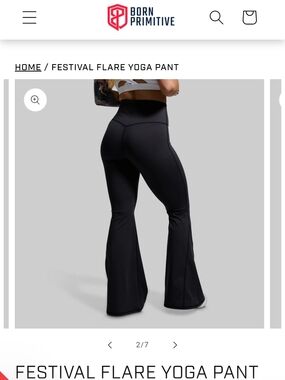 Born Primitive Black Bootcut Flare Yoga Pants